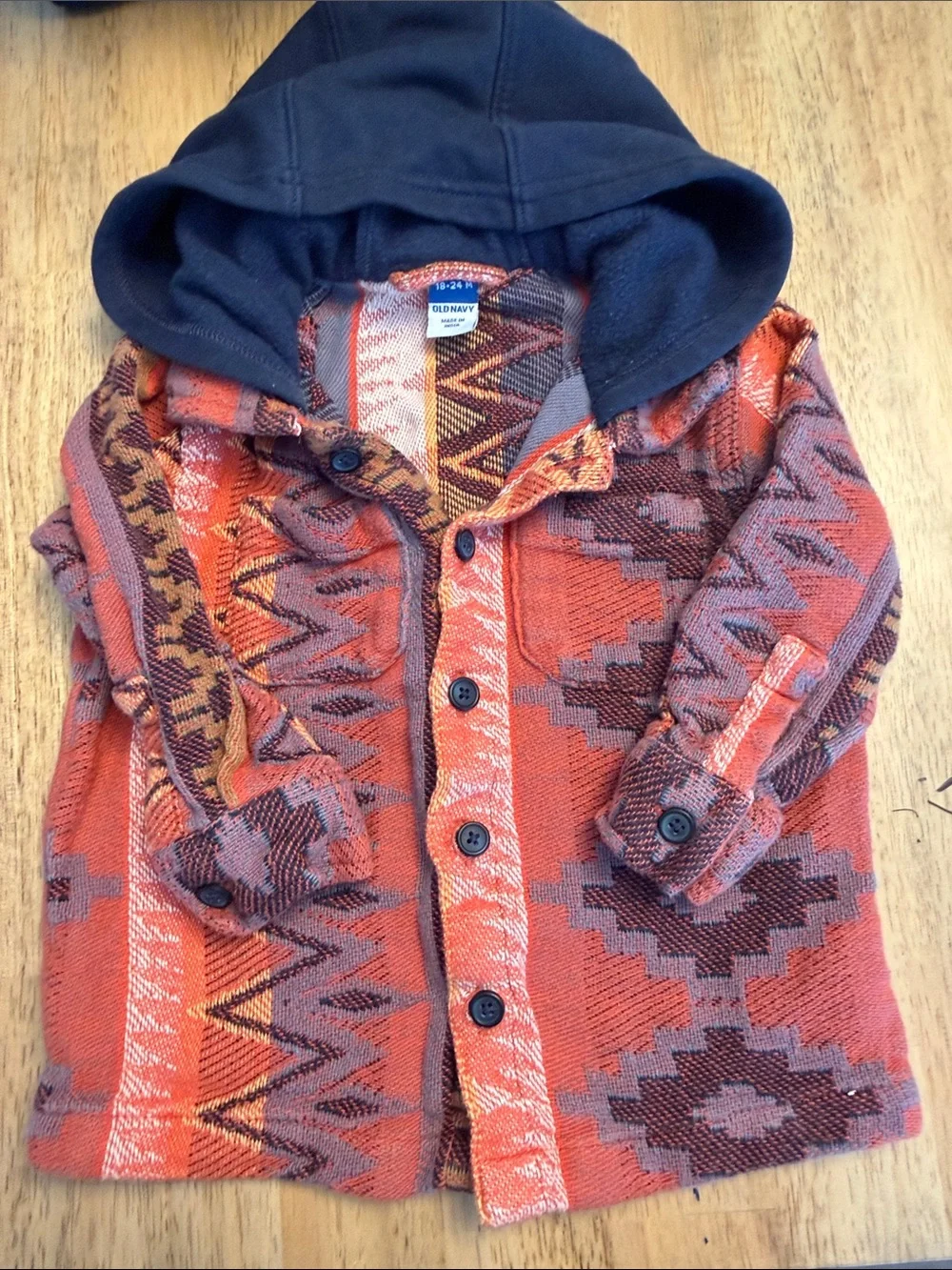 Old Navy Boys Button-Downs - Navy, Gray, Orange, Cream, Plaid